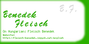 benedek fleisch business card